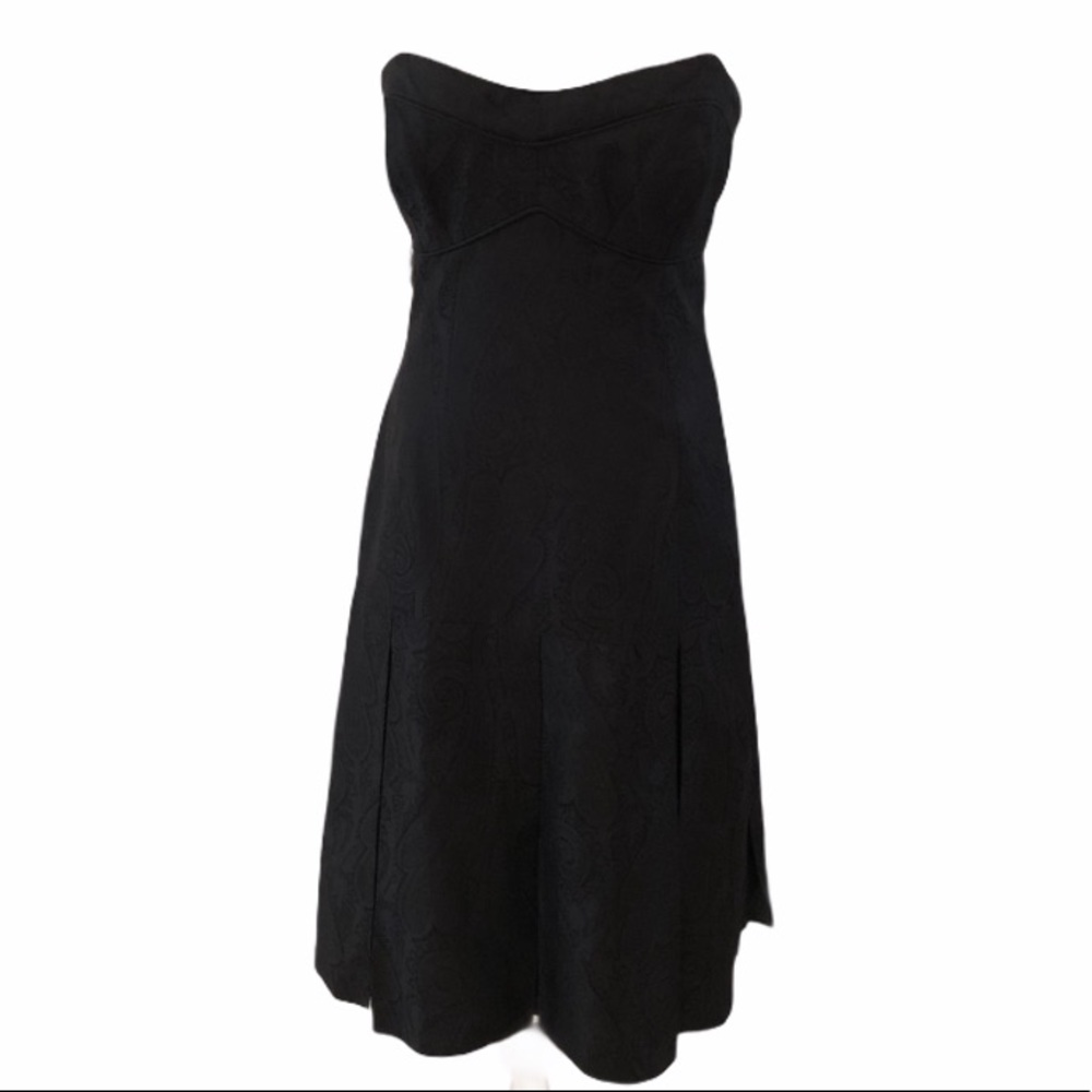 Shoshanna Strapless Paisley Silk Cocktail Dress